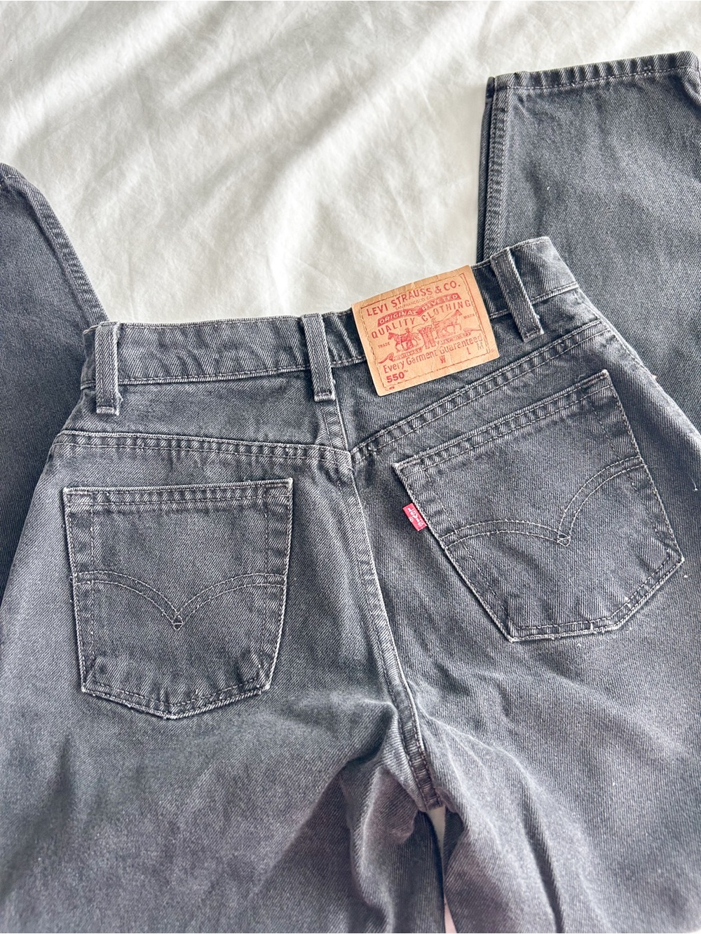 Levi's Vintage 1998 Black 550 Relaxed Fit Jeans